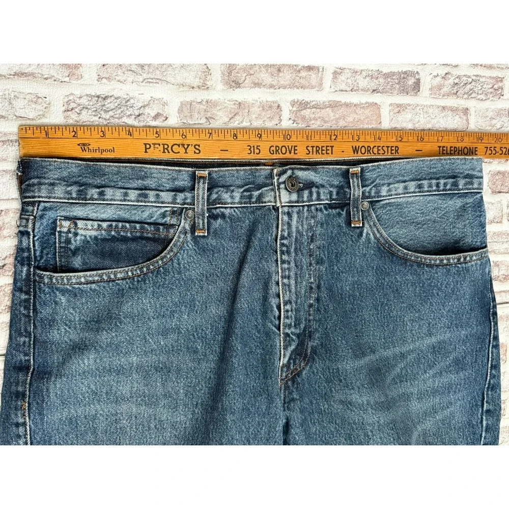Levis Jeans 511 Mens 36x32 Blue Slim Made‎ and Crafted Big E Whiskers Premium